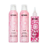 detox set reset clarifying gel shampoo, cooling gel conditioner + pink charcoal scalp cleansing oil