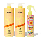 super-sized frizz fighters set anti-frizz shampoo, conditioner + treatment