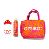 amika x TELETIES necessities set 3 pc hair ties, clip, essentials bag + perk up plus