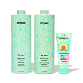 super-sized strength repair set the kure shampoo, conditioner + mask