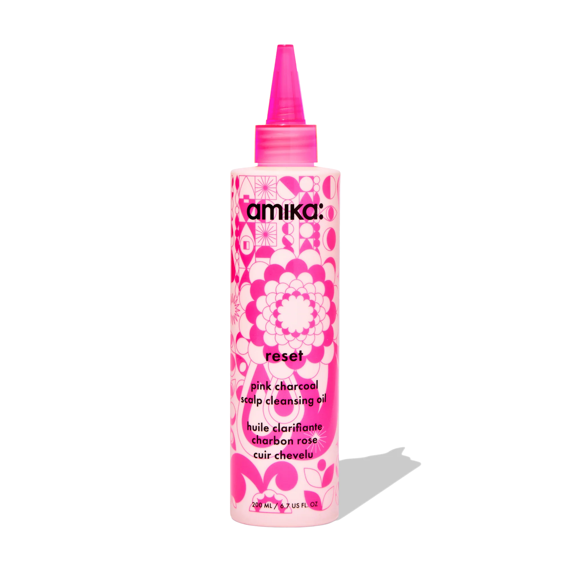 reset pink charcoal scalp cleansing oil - 6.7 oz / 200 ml