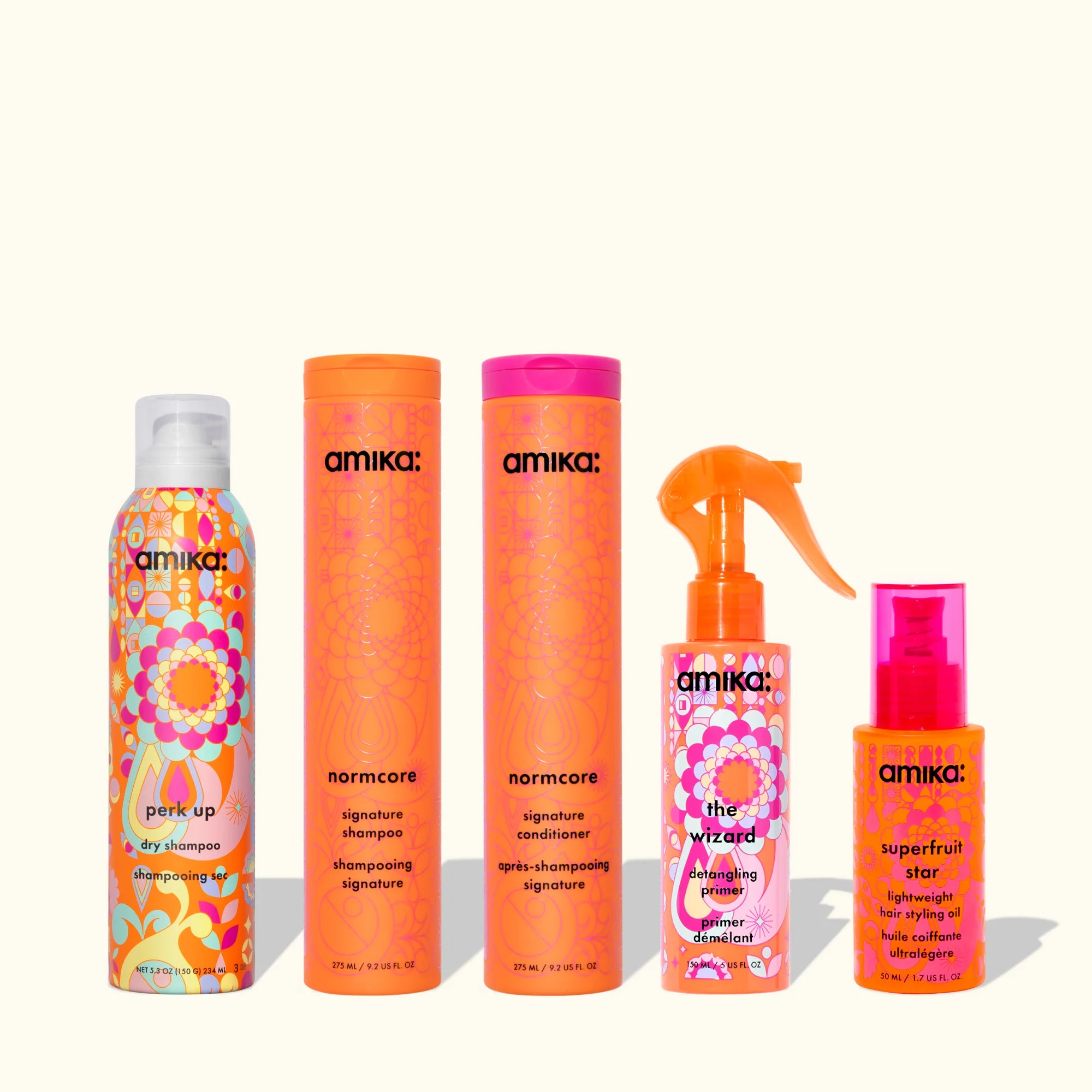 strand superheroes routine set normcore shampoo, conditioner + superfruit star + perk up + wizard