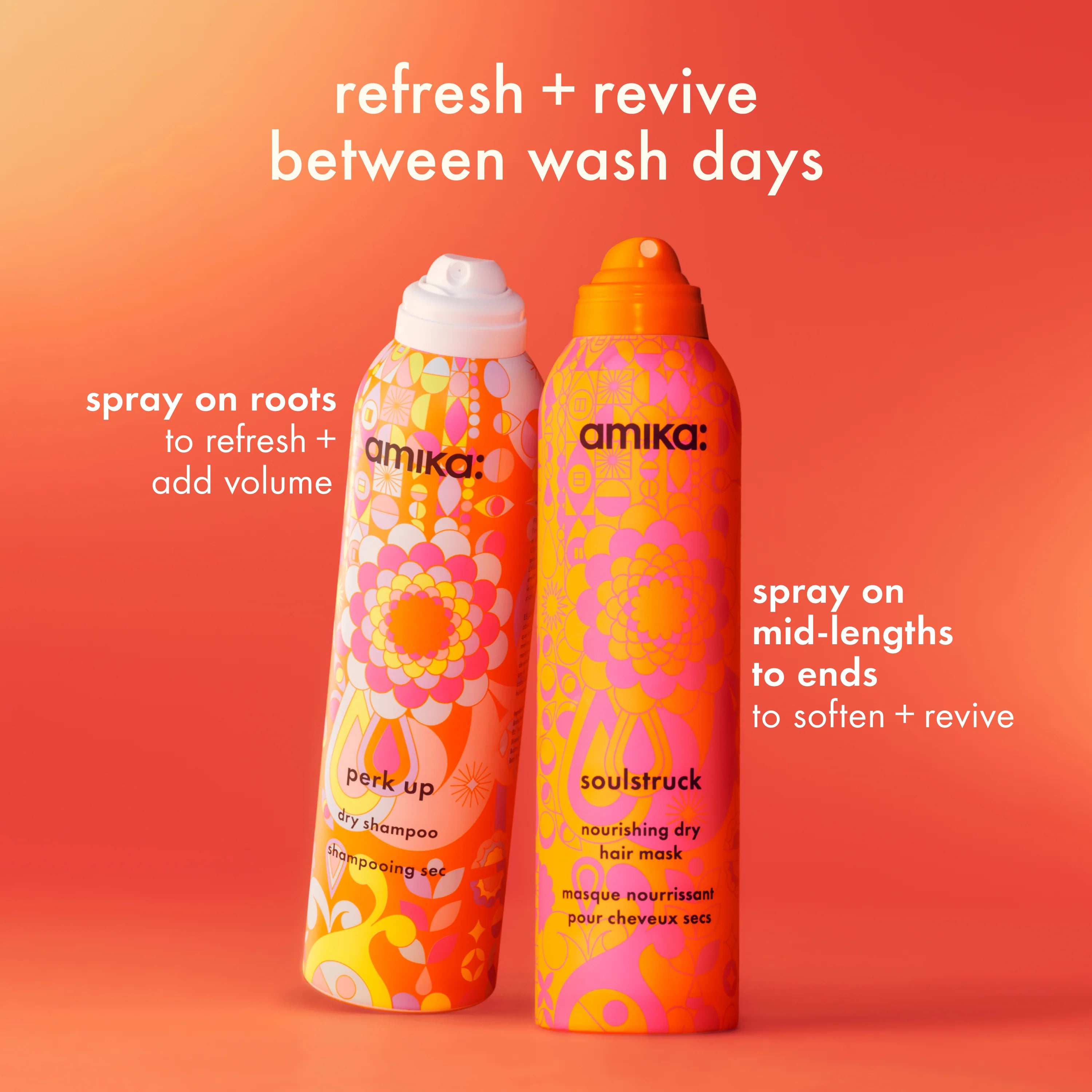 travel-sized soul-utions soulstruck, perk up dry shampoo + soulfood travel haircare set