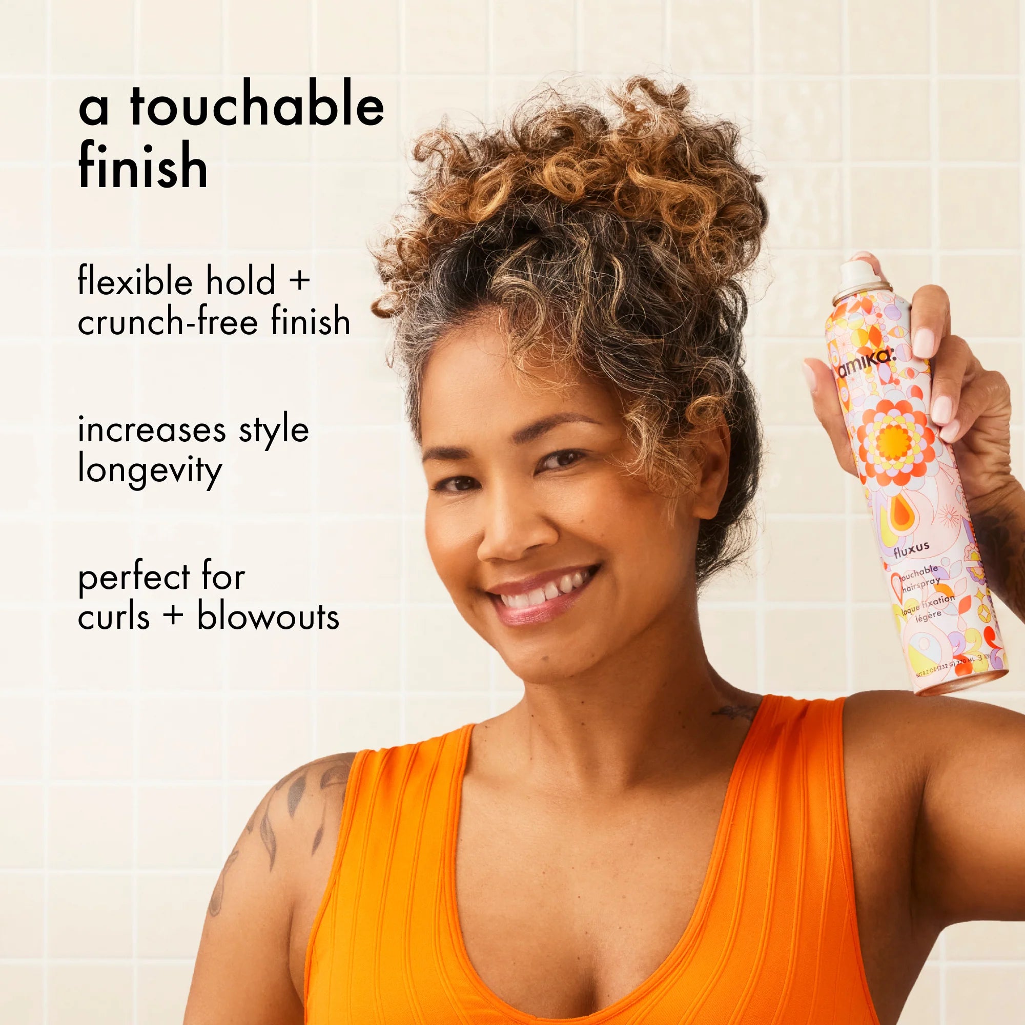 fluxus touchable, flexible hold hairspray - 8.2 oz / 270 ml