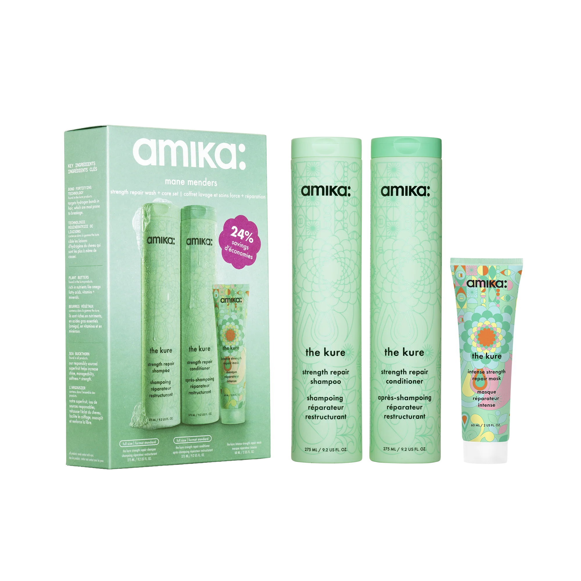 mane menders strength repair wash + care set