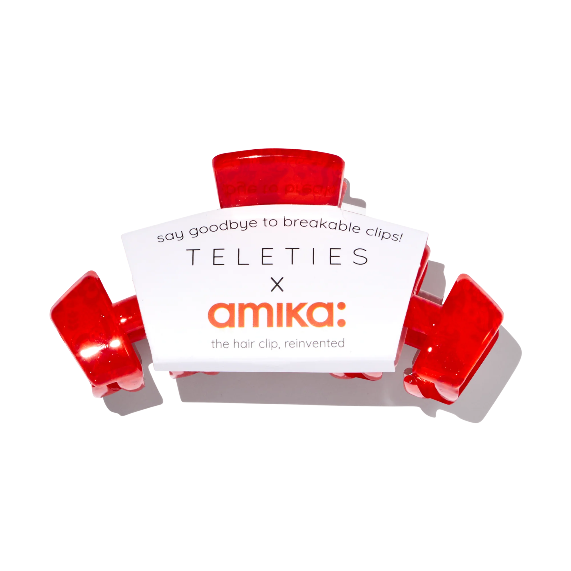 amika x TELETIES necessities set 3 pc hair ties, clip, essentials bag + perk up plus