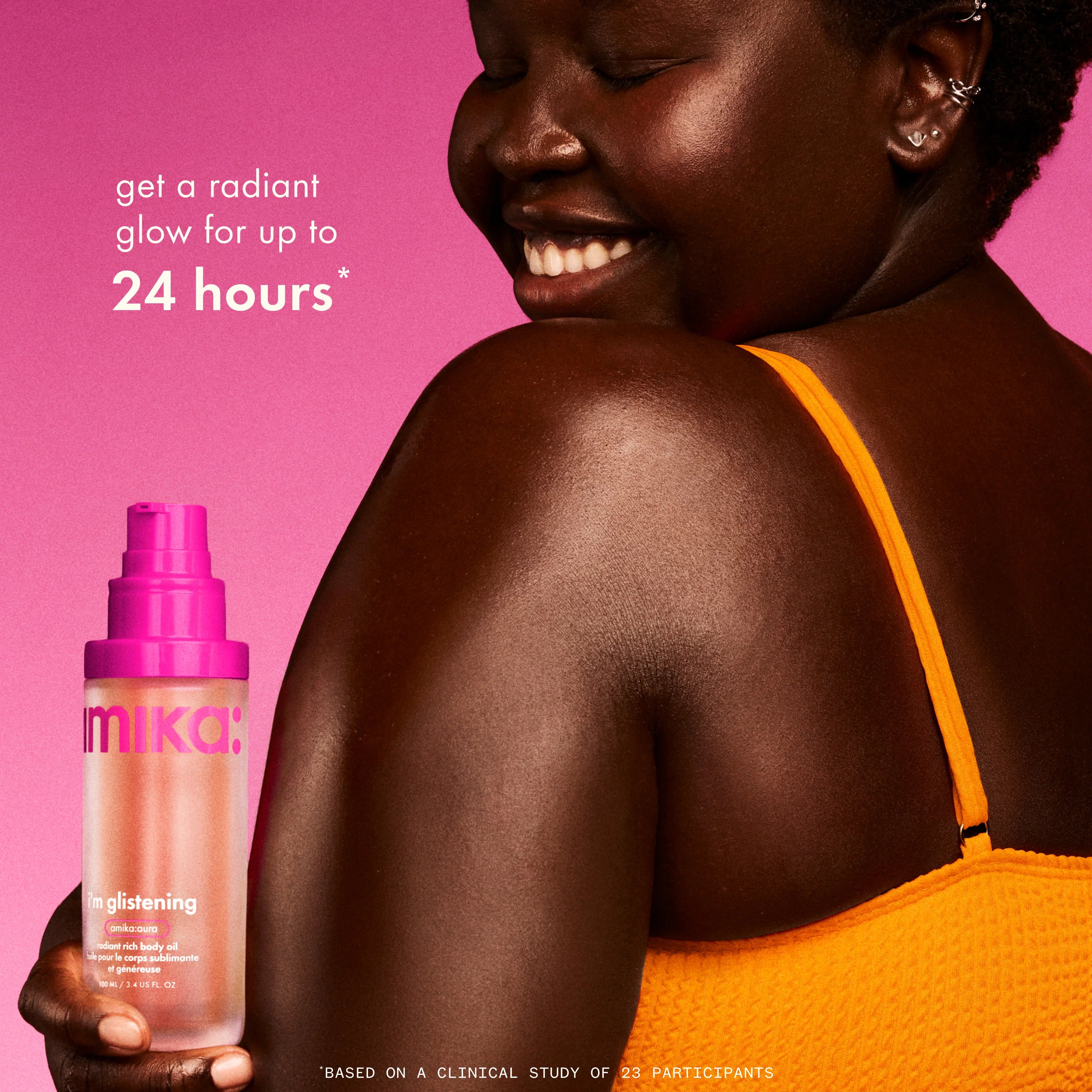 i'm glistening radiant rich body oil