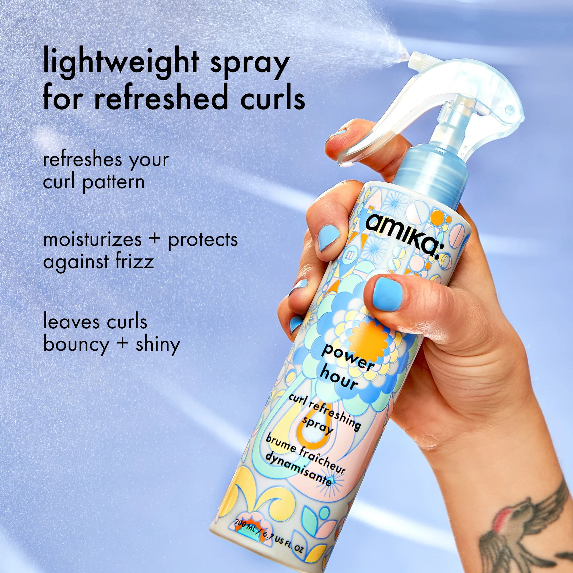 power hour curl hair refreshing spray