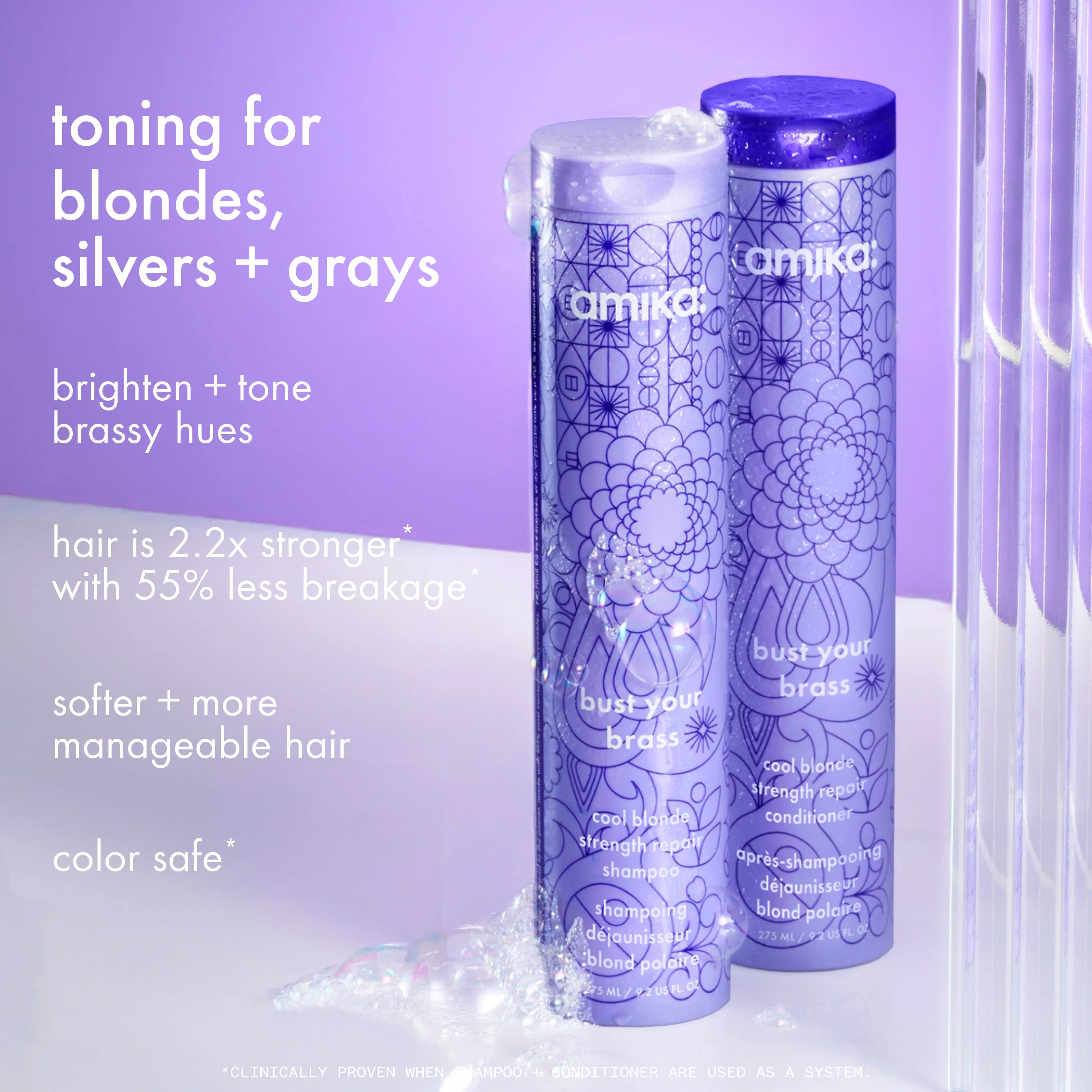 bust your brass cool blonde strength repair conditioner - 9.2 oz / 275 ml
